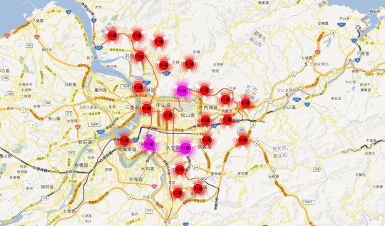實價登錄地圖 - 台北市 大樓公寓華廈套房