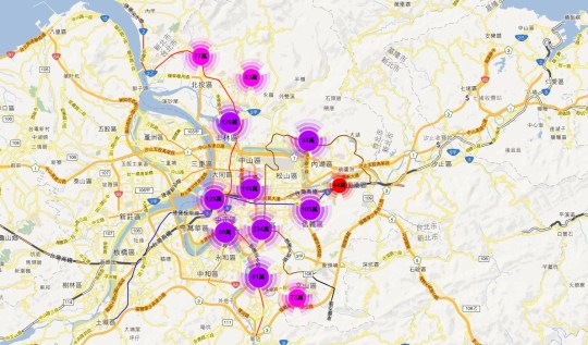 實價登錄地圖 - 台北市 店面