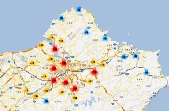 實價登錄地圖  - 新北市 大樓公寓華廈套房
