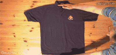 一秒鐘摺好衣服