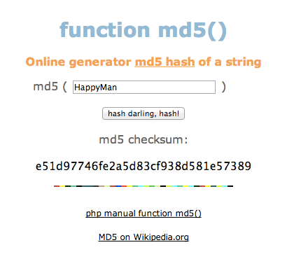 MD5 HappyMan