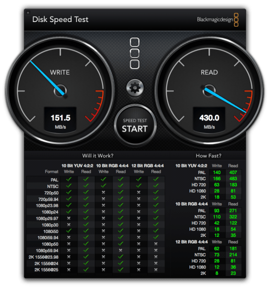 Disk Speed Test - before